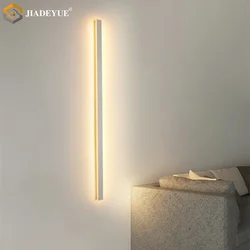 Modern minimalist LED white long wall lamp bedroom aisle line lamp living room TV background wall indoor wall lamp