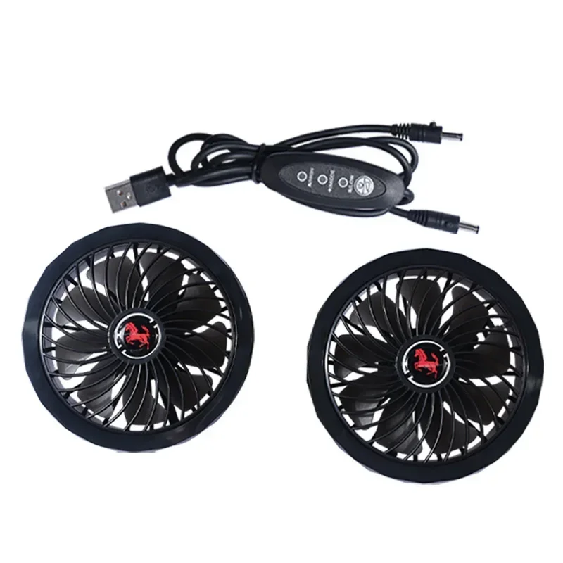 USB Electric Air Conditioner Fan 5V Cooling Outdoor Summer Coat for Men with USB Cable Portable Air Conditioning Clothing Fan