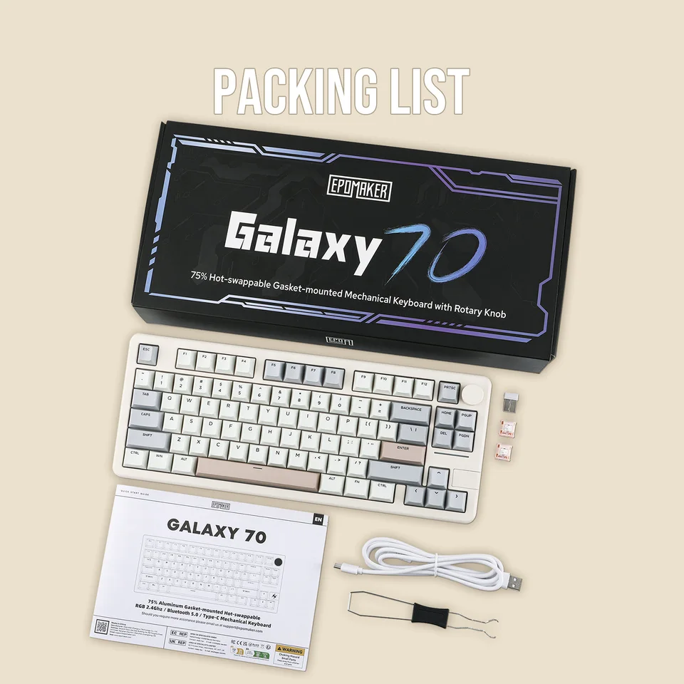 EPOMAKER Galaxy 70 75%レイアウト アルミニウム ガスケットマウント