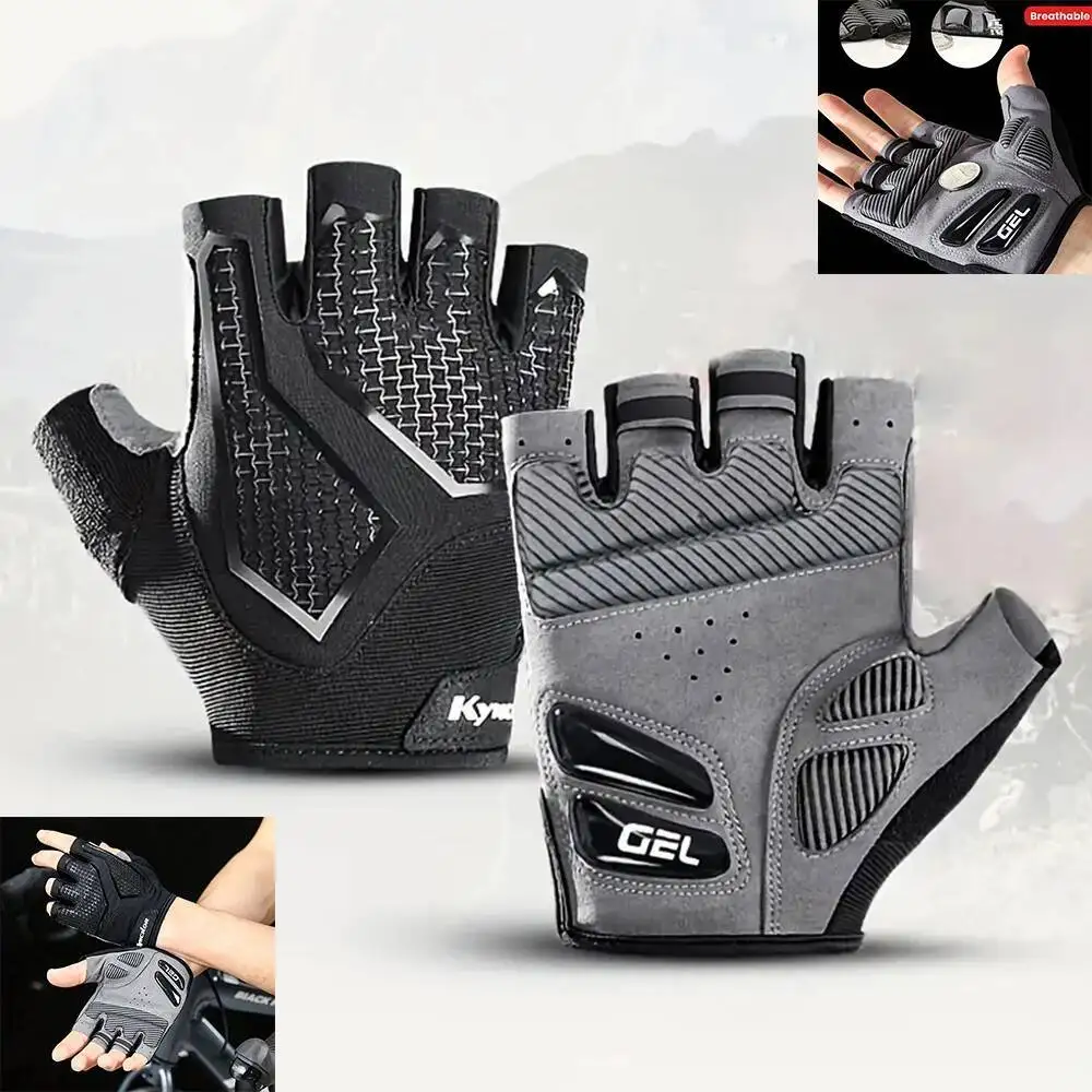 

Велосипедные перчатки из силикагеля с половиной пальца, противоударные, дышащие, спортивные, велосипедные, противоскользящие, перчатки для горного велосипеда