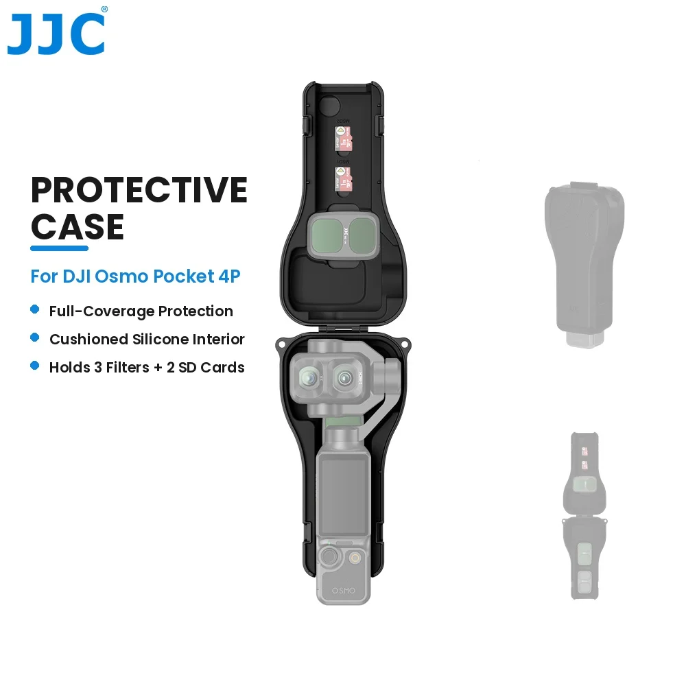 JJC PC-OP4P für DJI Osmo Pocket 4P ABS-Schutz Rutschfeste Leichte Schutzhülle Taschenkamera-Zubehör