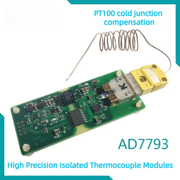 

AD7793 High-precision Isolation K-type Thermocouple Temperature Measurement Acquisition Module PT100 Cold Junction Compensation