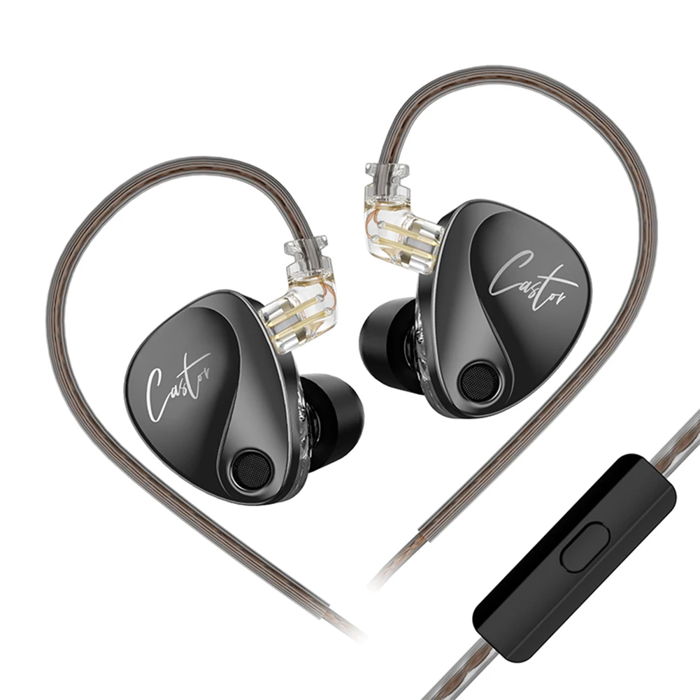 

Professional Wired Earbuds In Ear HiFi Headphones with 2 Dynamic Highend Tunable balanced armature & Memory Foam Earplugs