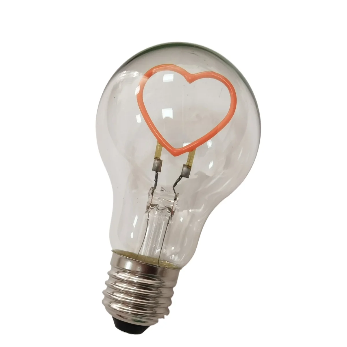 LED bulb A60 220v E27 Pink Love Shape Cartoon Letter Pattern Holiday Decorative Light