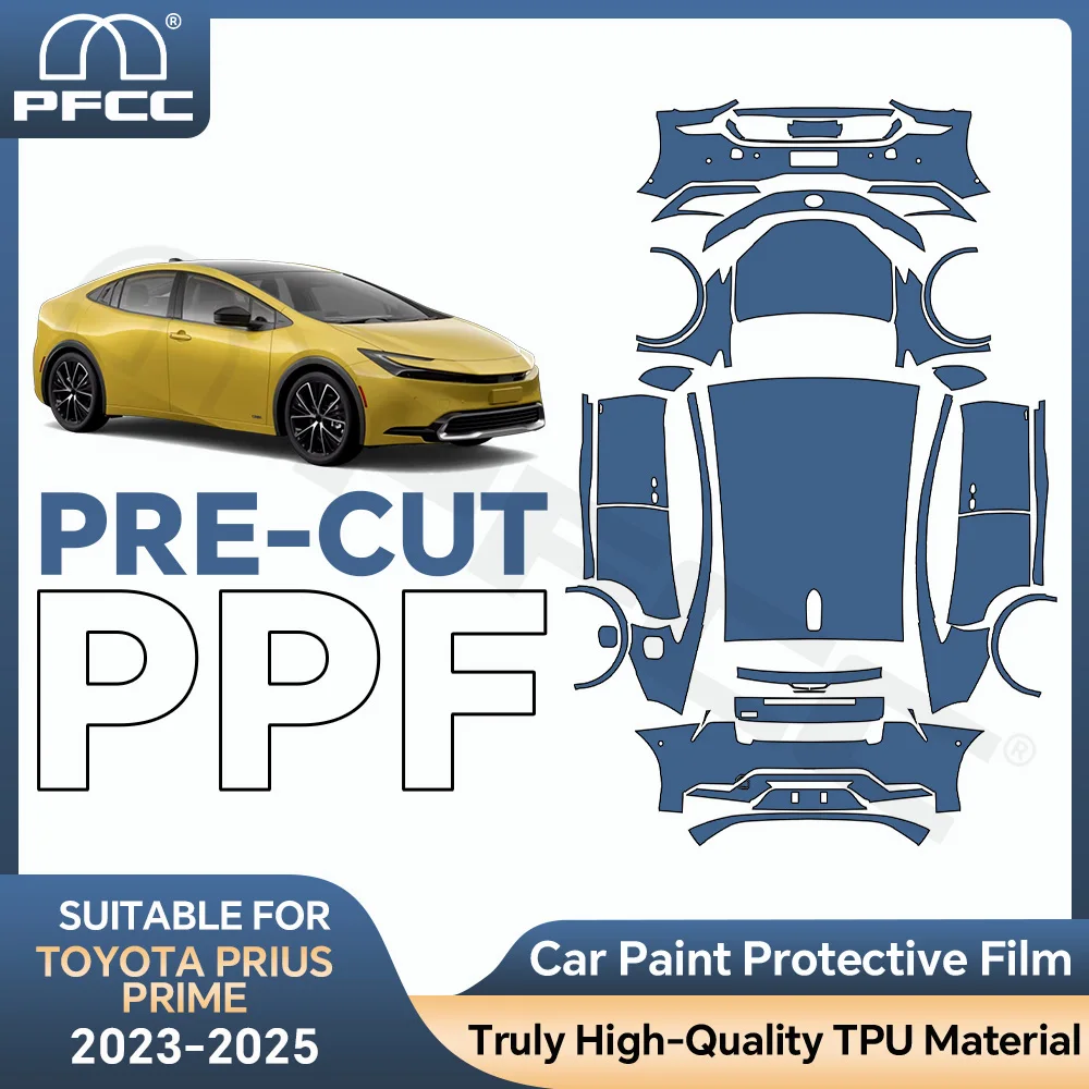 

Custom Precut For Toyota Prius Prime 2023-2025 Full Vehicle Clear Bra PPF Paint Protection Film TPU Transparent Anti Scratch