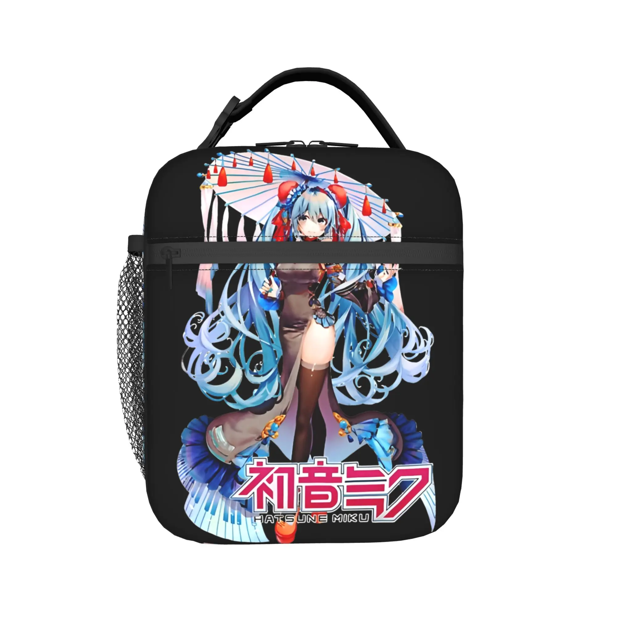 

Insulated Lunch Tote Bag Hatsune Miku Vocaloid Merch Storage Food Box Unique Design Cooler Thermal Lunch Box For School