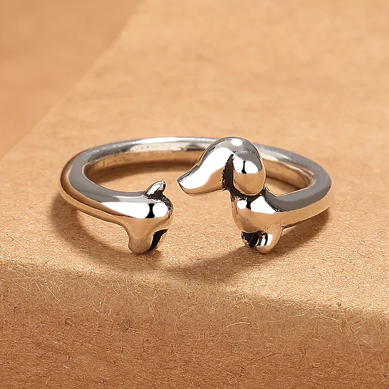 

European and American personalized fashion ring with simple opening and adjustable light luxury style, high-end niche design