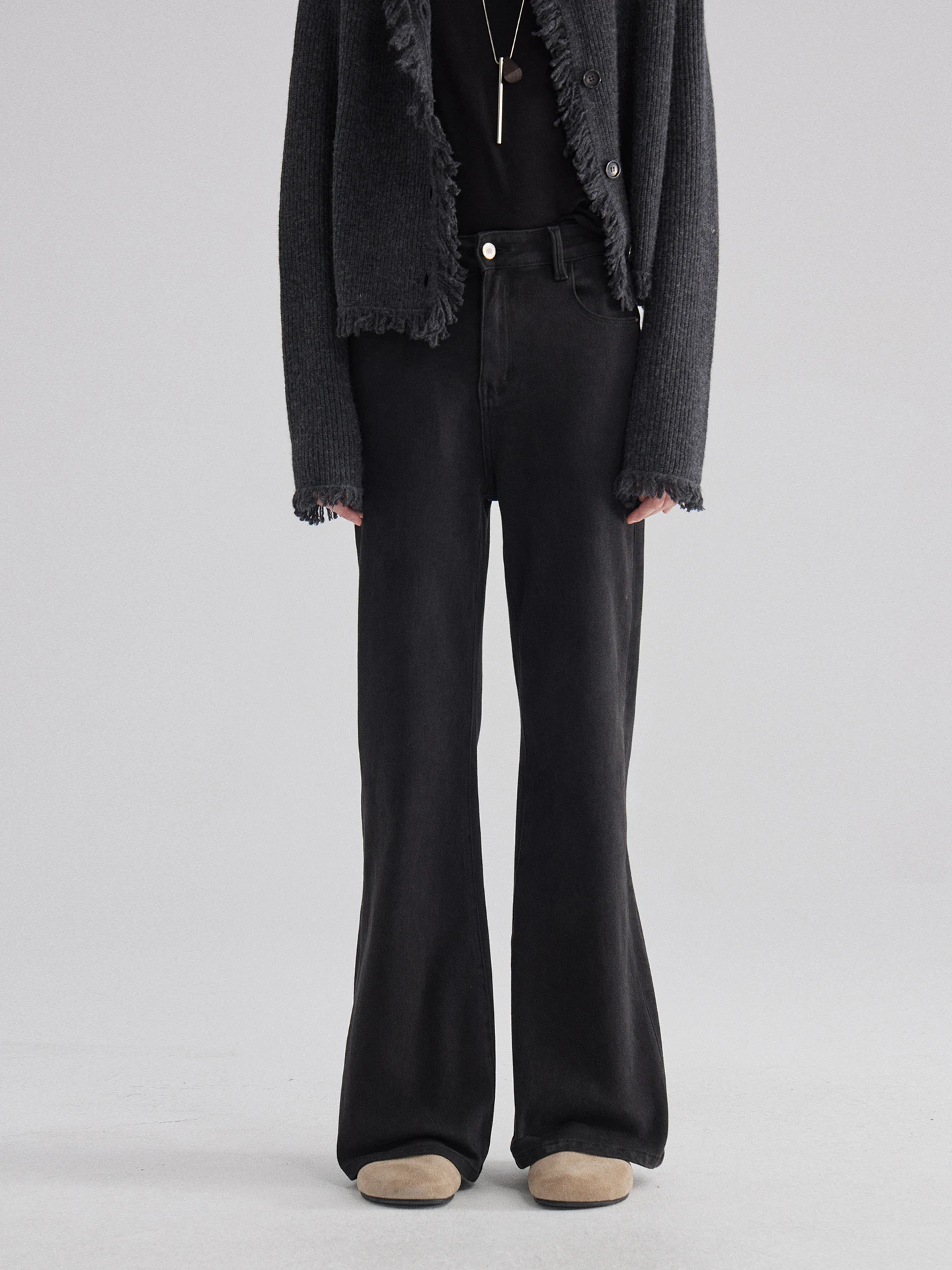 

Женские джинсы с высокой талией, расклешенные, винтажные, устойчивые к выцветанию, из эластичного хлопка, прямые, в пол, утягивающие, из денима