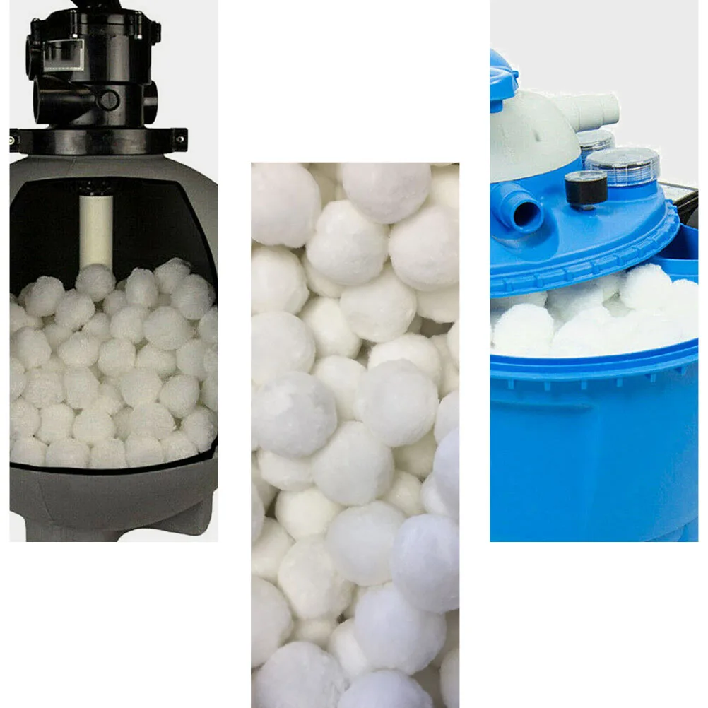 

500 Filter Balls Fiber Cleaning Replacement for Oil Absorbing Elastic Efficient Long Cycle Low Pressure High