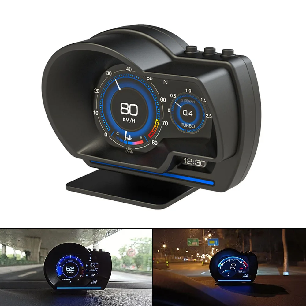 Auto Accessories BeiDou GPS Car Head Up Display HD Display Screen With Multiple Alarm Functions Altitude Date Speedometer