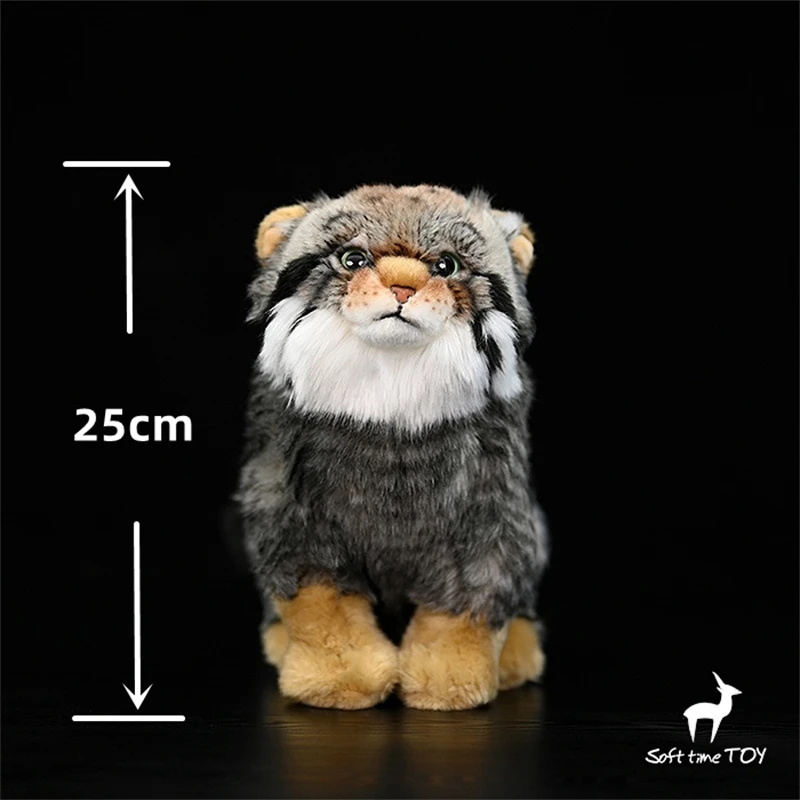 Pallas’s Cat High Fidelity Steppe Cat Cute Plushie Manul Plush Toys Lifelike Animals Simulation Stuffed Doll Kawai Toy Gifts Kid