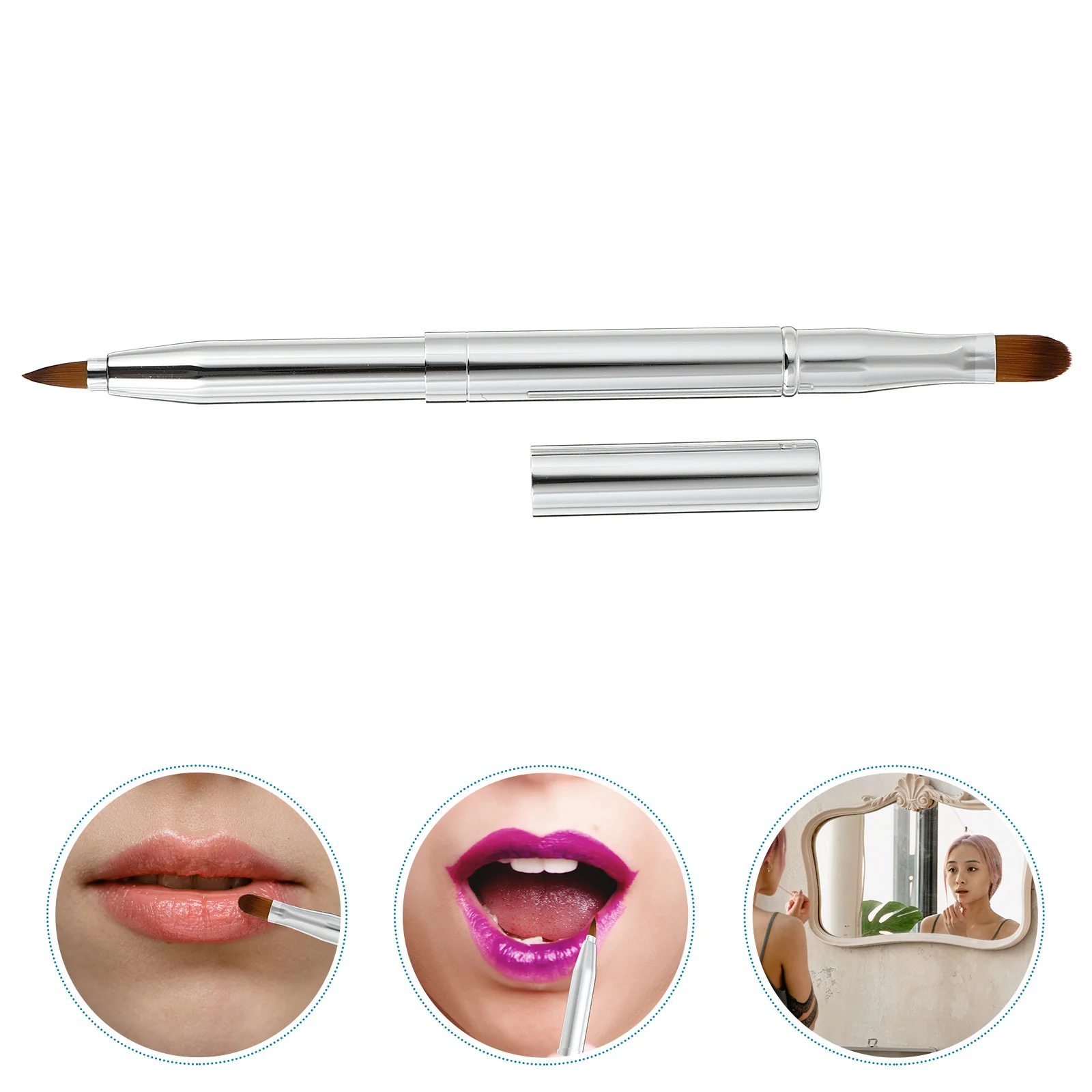 Mini-Lippenbalsam, Make-up-Pinsel, Make-up, Eyeliner, flexibler Lippenstift, Glanz-Applikator, Reisen