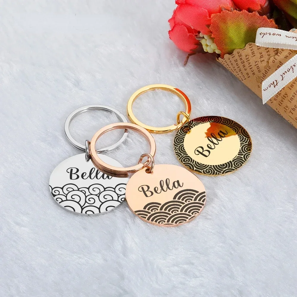 Personalized Dog Tag Pet ID Tag Name Tags Free Customized Cat Puppy Tags Stainless Steel Collar Pet Accessories Dropshipping