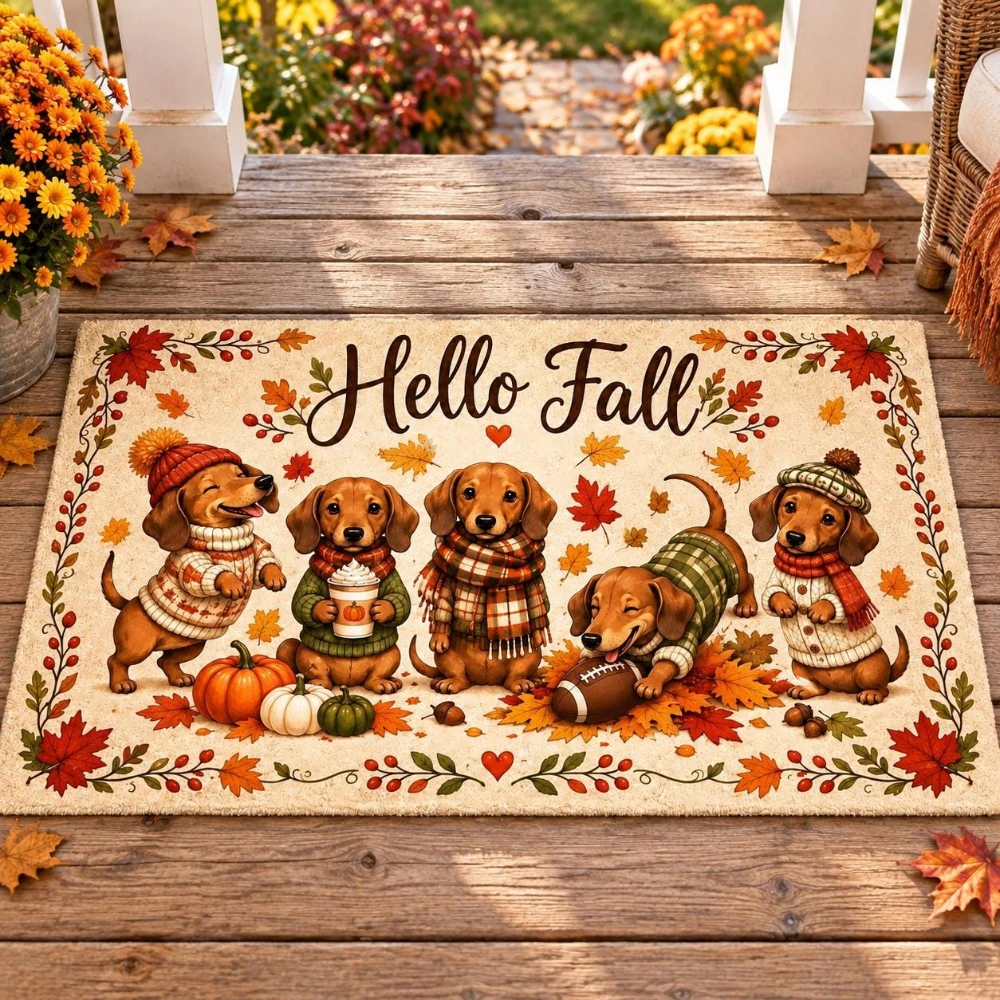 Thanksgiving Gnomes Doormat Thankful Grateful Blessed Welcome Rug Autumn Maple Leaf Pumpkin Entrance Floor Mat Area Rug