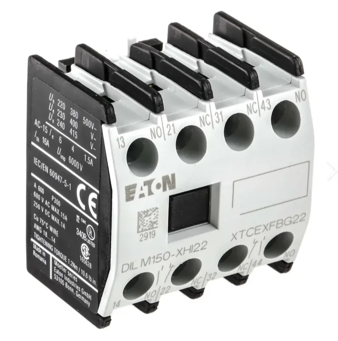 Brand New Original EATON Auxiliary Contact DILM150C-XHI22, Model XTCEXFBG22C In Stock, Matches DILM150 Series