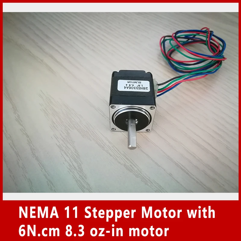 NEMA 11 Stepper Motor Length 33mm  with 6N.cm 8.3 oz-in motor Single output shaft and dual output shaft can choose