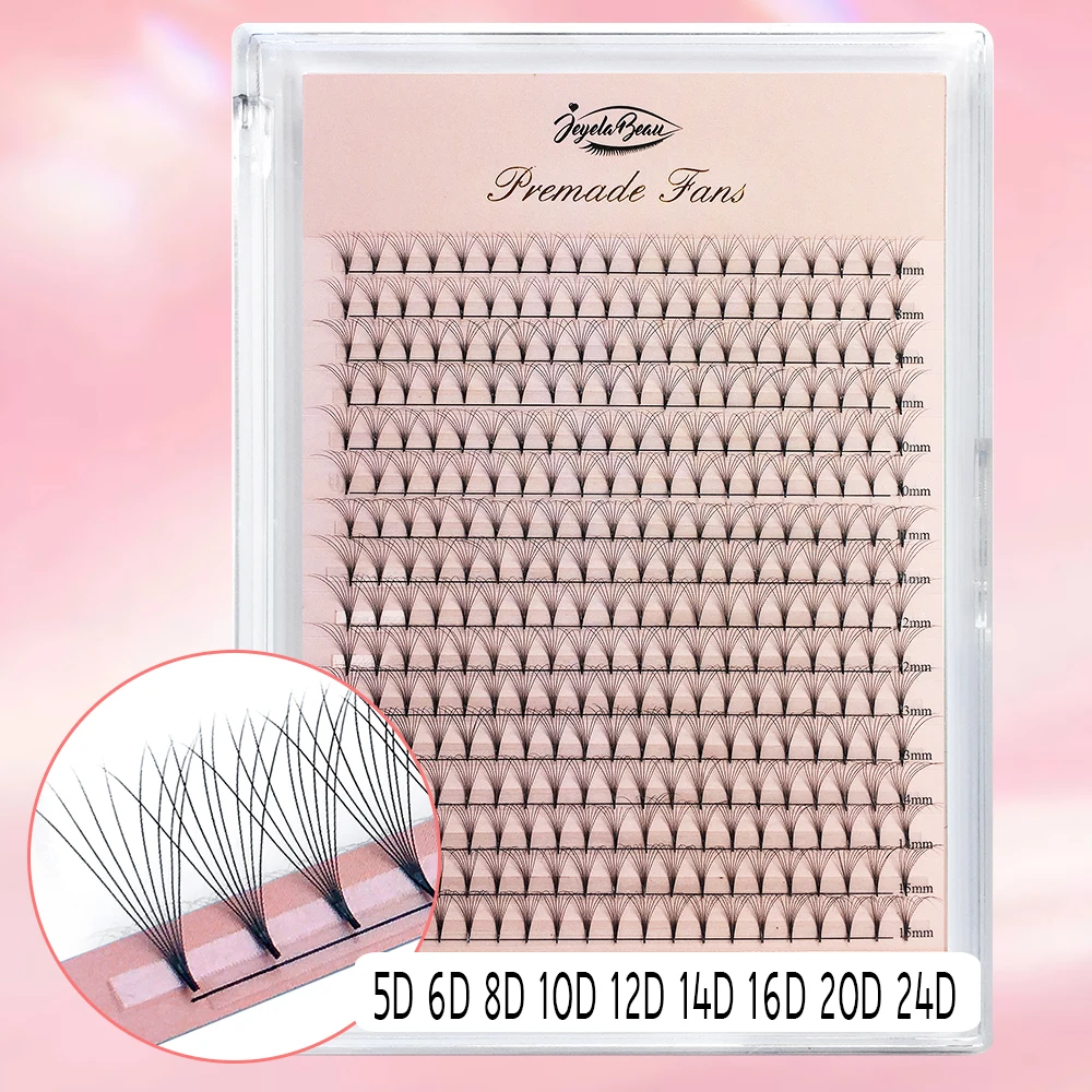 Pointy Stem 320 Fans Premade Volume Fans 4D 5D 6D 8D 10D 12D 14D 16D 20D 24D  Russian Individual Lashes Extension Faux Mink