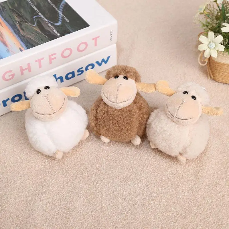 Weicher, flauschiger Schaf-Plüsch-Anhänger, bezauberndes Aussehen, sanfte Haptik, tolle Taschendekoration, Geschenk für Kinder und Freunde. – Detail 11