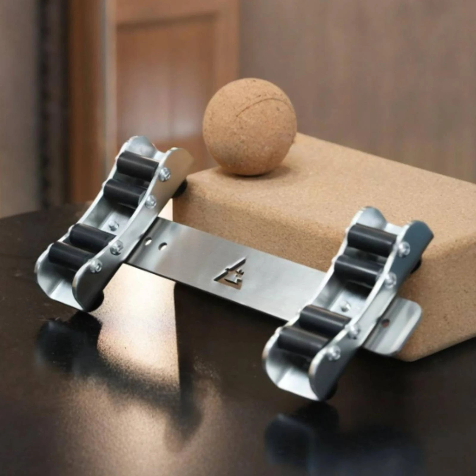 Picture 4: Dumbbell Rack with Roller Cradles Stainless Steel Adjustable Dumbbell Rack Home Gym Equipment Space-Saving Rust-Resistant