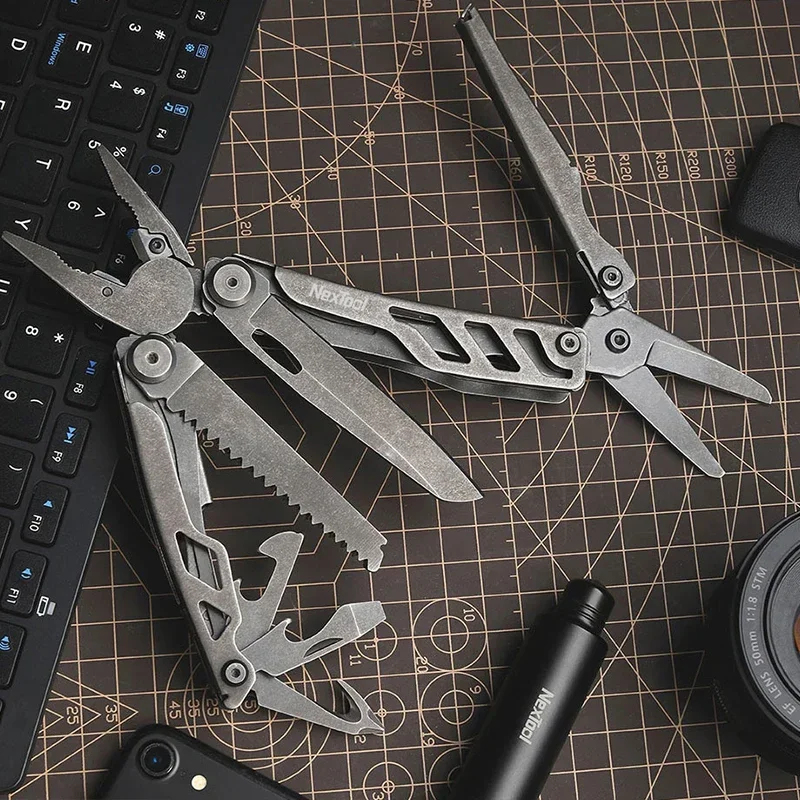 Imagem -04 - Nextool-flagship Pro 16 em Multitool Alicate Dobrável Edc com Bainha Kydex Tesoura Grande Equipamento Portátil ao ar Livre