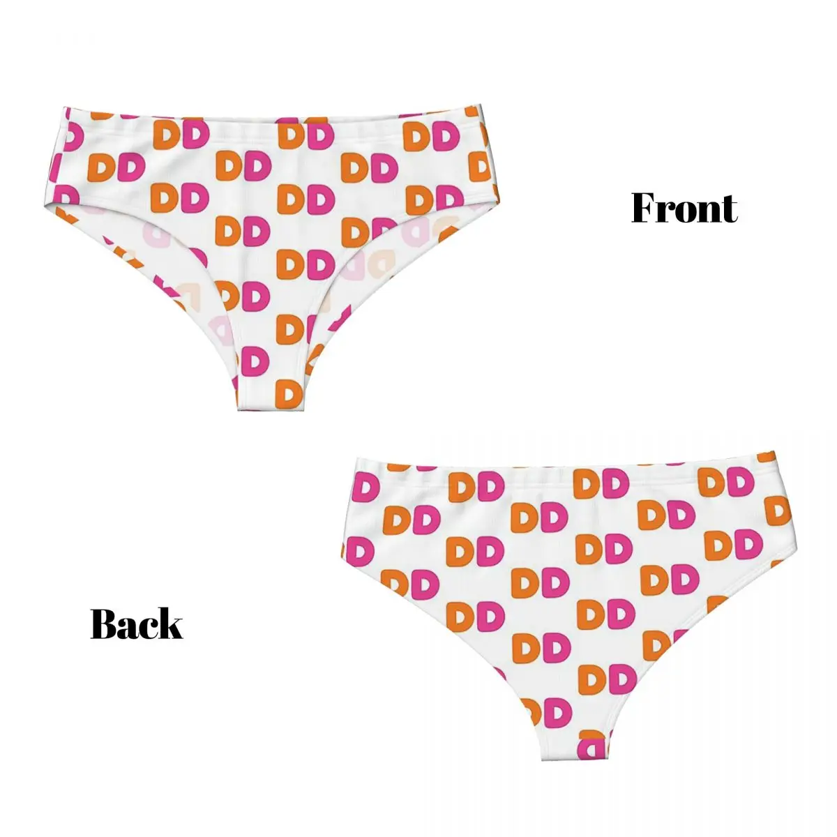 Custom I Love Dunkin Donuts Panties Briefs Women's Comfort Briefs Underwear Breathable Female Underpants view 4