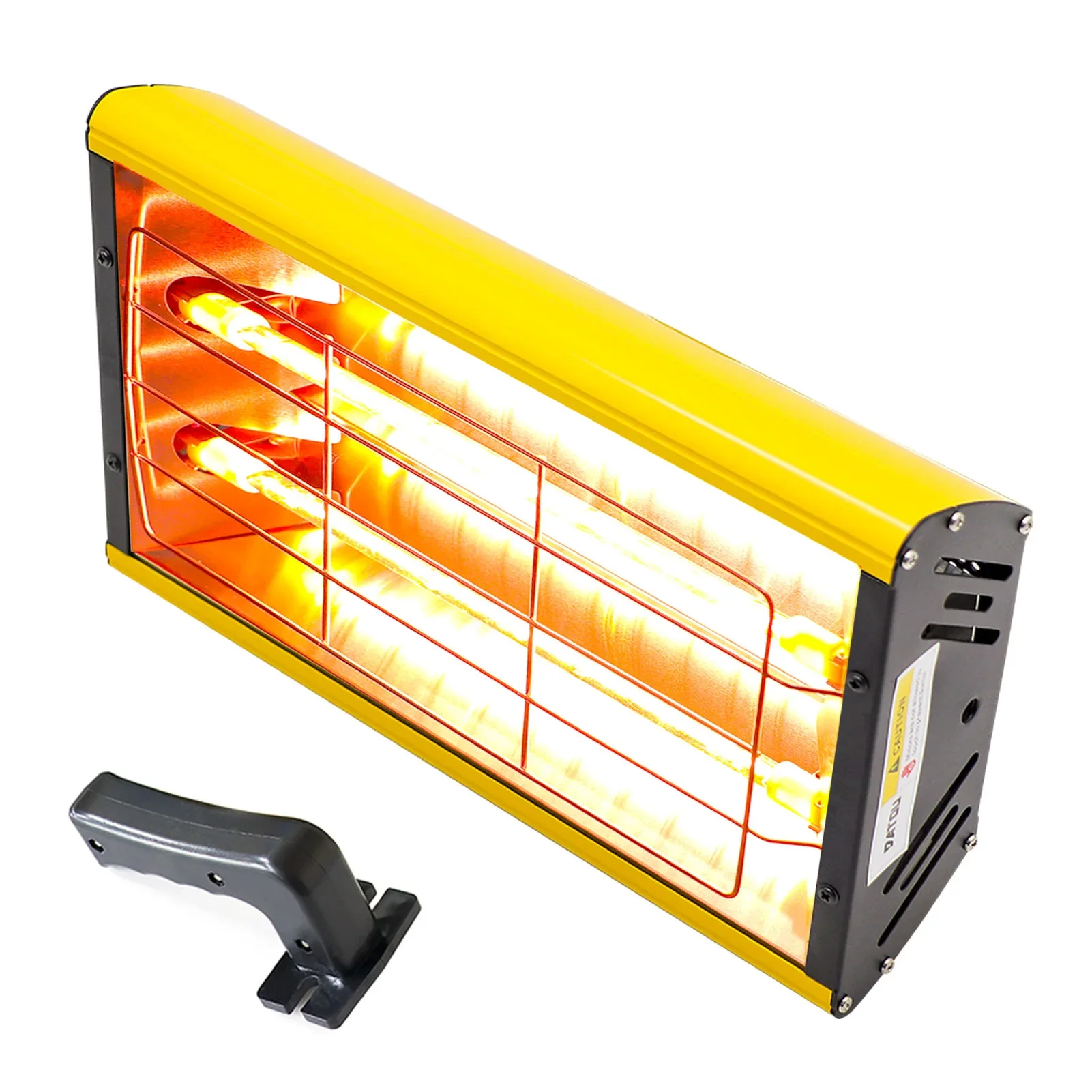 Baking Infrared Paint Curing Lamp 2000W, Short Wave Infrared Heater For Car Bodywork Repair Paint Dry, Handheld Lifting Bracket