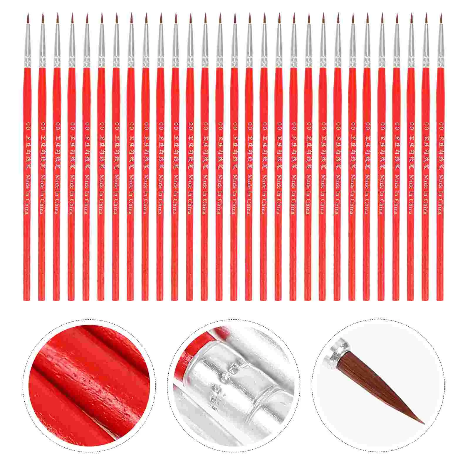 

100 Pcs Hook Line Pen Velvet Watercolor Brush Pens Paint Detail Oil Painting for Crafts