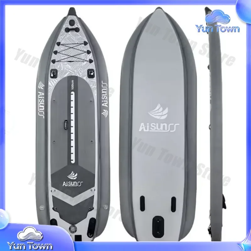 Inflatable Fishing Boat Kayak SUP for Sea Fishing with Rod Holders Stable Lure Fishing Platform Thickened Paddle Board for