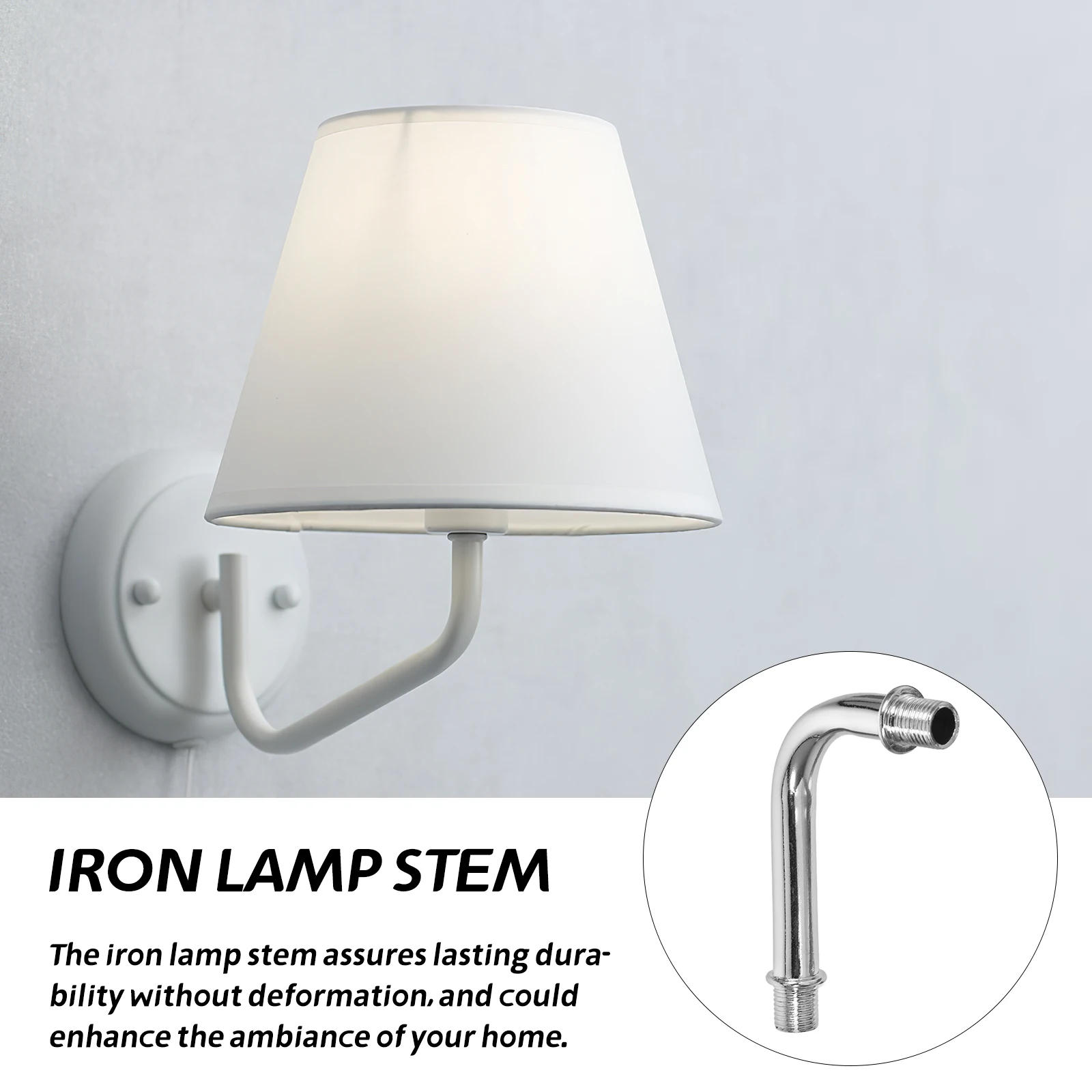 

Iron Curved Lamp Stem Threaded Pipe For Table Lamp Repair Replacement Lighting Fixture Accessory Light Parts Decor Diy