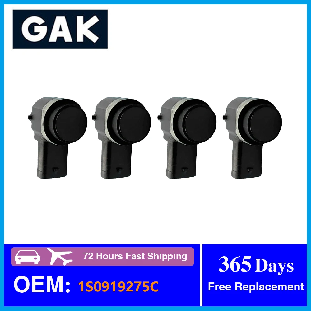 Бренд GAK, 4 шт./лот, новый датчик парковки 1S0919275C PDC для Skoda Audi VW Seat 4H0919275 3C0919275 1S0 919 275 C, автомобильные аксессуары Бренд GAK, 4 шт./лот, новый датчик парковки 1S0919275C PDC для Skoda Audi VW Seat 4H0919275 3C0919275 1S0 919 275 C, автомобильные аксессуары