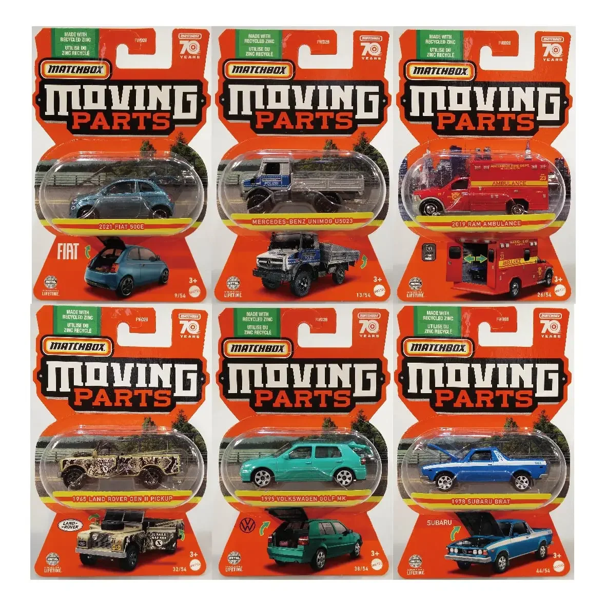 Original Mattel Matchbox Fwd28 Car 1/64 Metal Diecast Moving Parts Audi Porsche BMW CSL Vehicle Model Toys for Boys Collection