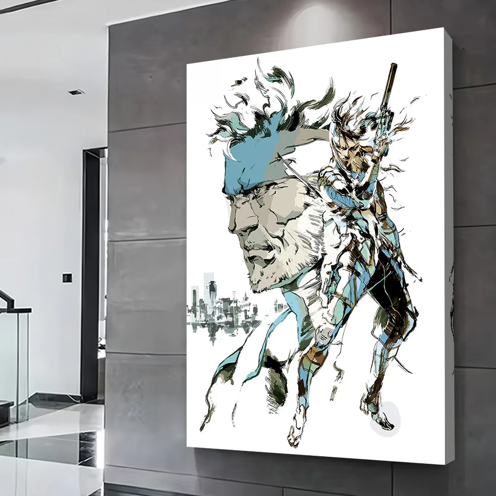Metal Gear Solid: Solid Snake Artwork Poster Customizable Printed Canvas Painting for Pictures Wall Art Home Decorations Mural - view 2