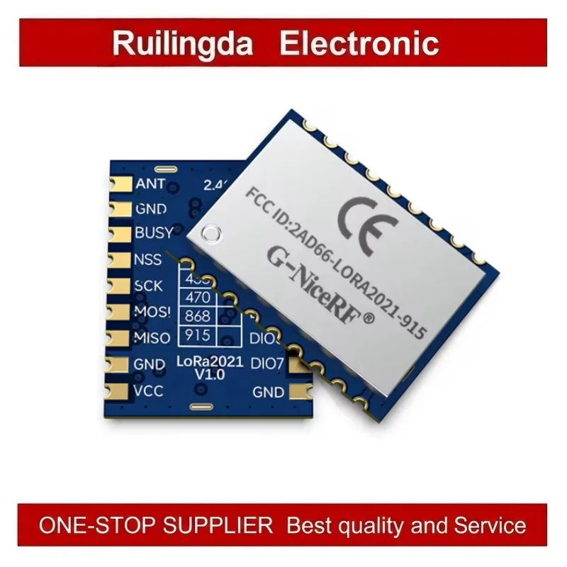 G-NiceRF LORA2021 Sub-GHz 433/868/915MHz 2.4GHz S Band LR-FHSS RTToF Ranging 2.6Mbps LoRaWAN Compatible RF Module