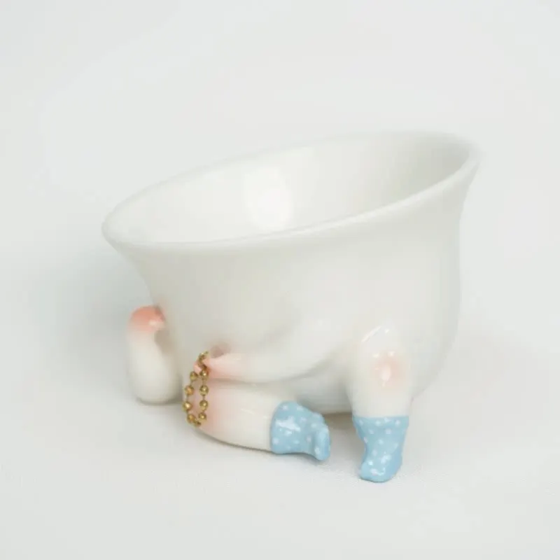 Weird Stuff Cute Lying Posture Ceramic Teacup Unique Porcelain Coffee Mug Creative Drinkware For Home Desktop Holiday Gift Decor