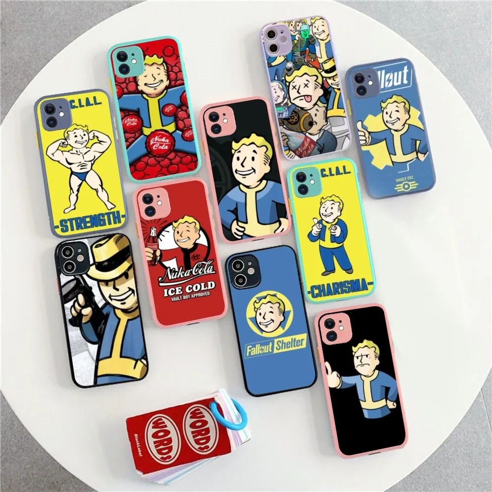 Games F-Fallout S-Shelter Phone Case For IPhone 14 X XR XS 7 8 Plus 11 12 13 Pro MAX 13mini Matte Shockproof Case