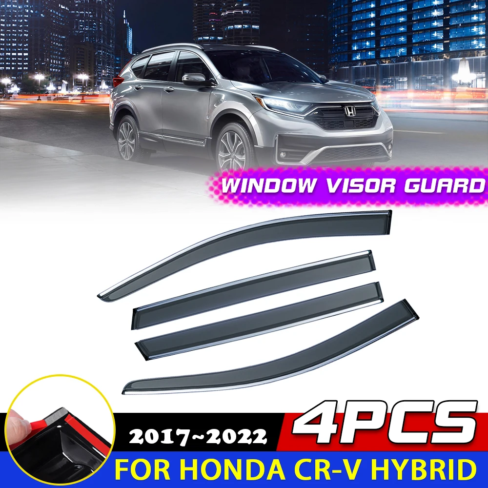 

Windows Door Visor for Honda CR-V CRV Hybrid EX-L EX 2017~2022 Deflector Smoke Guards Awnings Rain Eyebrow Sticker Accessories