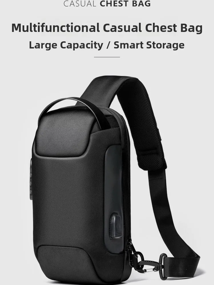 Multi-Functional Large Capacity Chest Bag Single Shoulder Motorcycle Sports Bag Traveling Business Trip Crossbody Bag view 5
