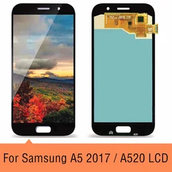 A520 Display Screen for Samsung Galaxy A5 2017 A520 A520F A520F/DS Lcd Display Touch Screen Digitizer Replacement