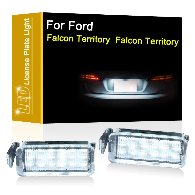 Lámpara LED de placa de matrícula de 12V para Ford Falcon Territory Falcon, conjunto de luz de matrícula blanca