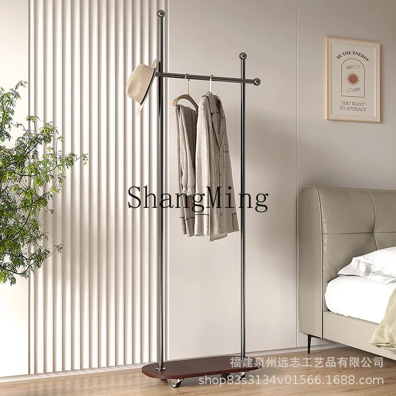 FG household wrought iron coat rack floor-to-ceiling vertical clothesInternet celebrity clothes rack bedroom living room simple