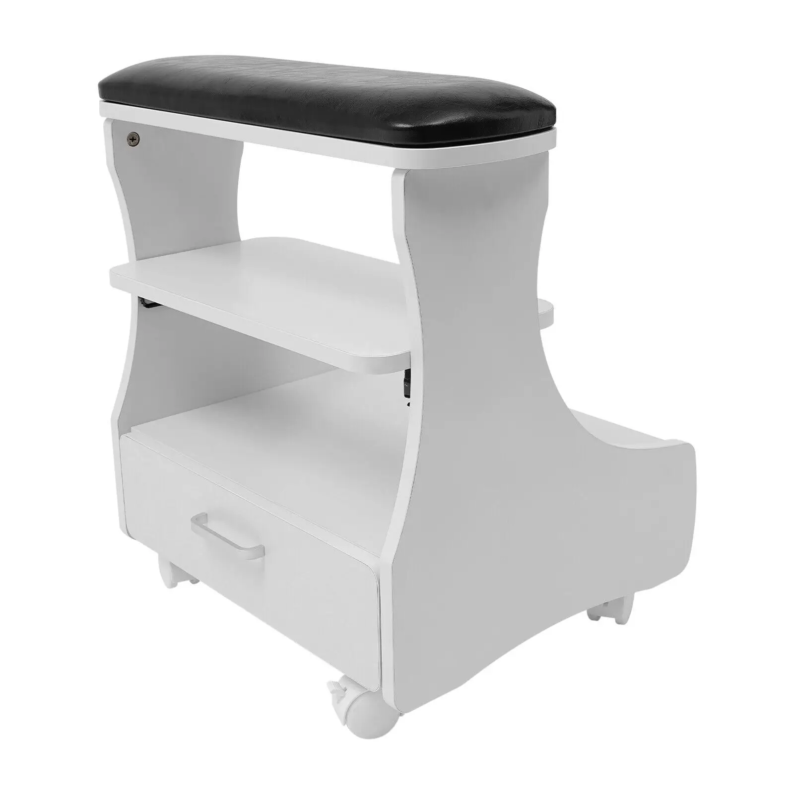 Footbath Stool Trolley Foot Bath Trolley Manicure Massage with Practical Drawer Comfortable Soft Cushion for Beauty Salons, Medical Clinics, Hair Salons - view 6