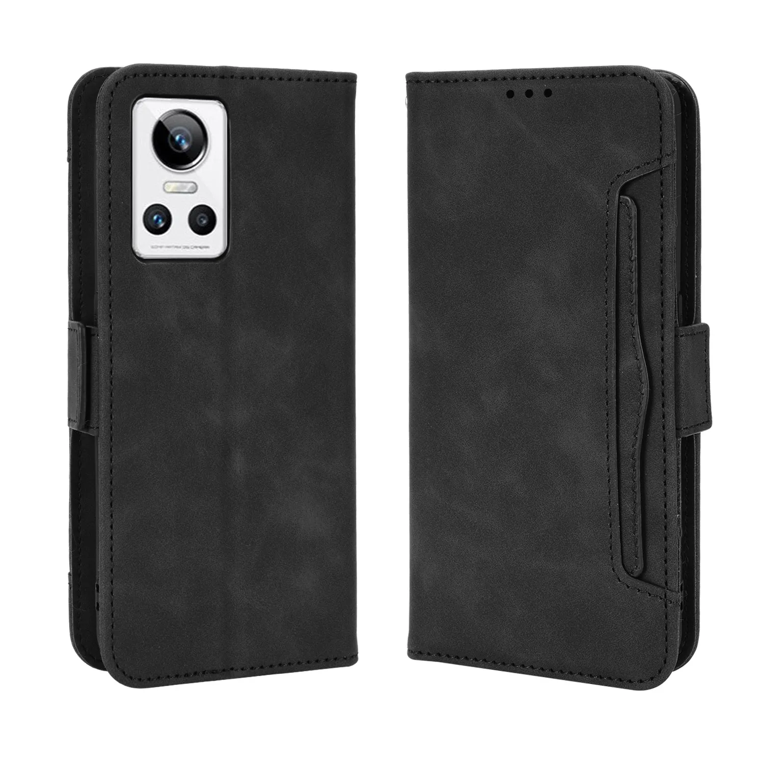 Book Wallet Vintage Slim Magnetic Leather Flip Cover Realme GT NEO 3 3T 2 Pro NEO 2T 9 Pro Plus C31 C35 Bag