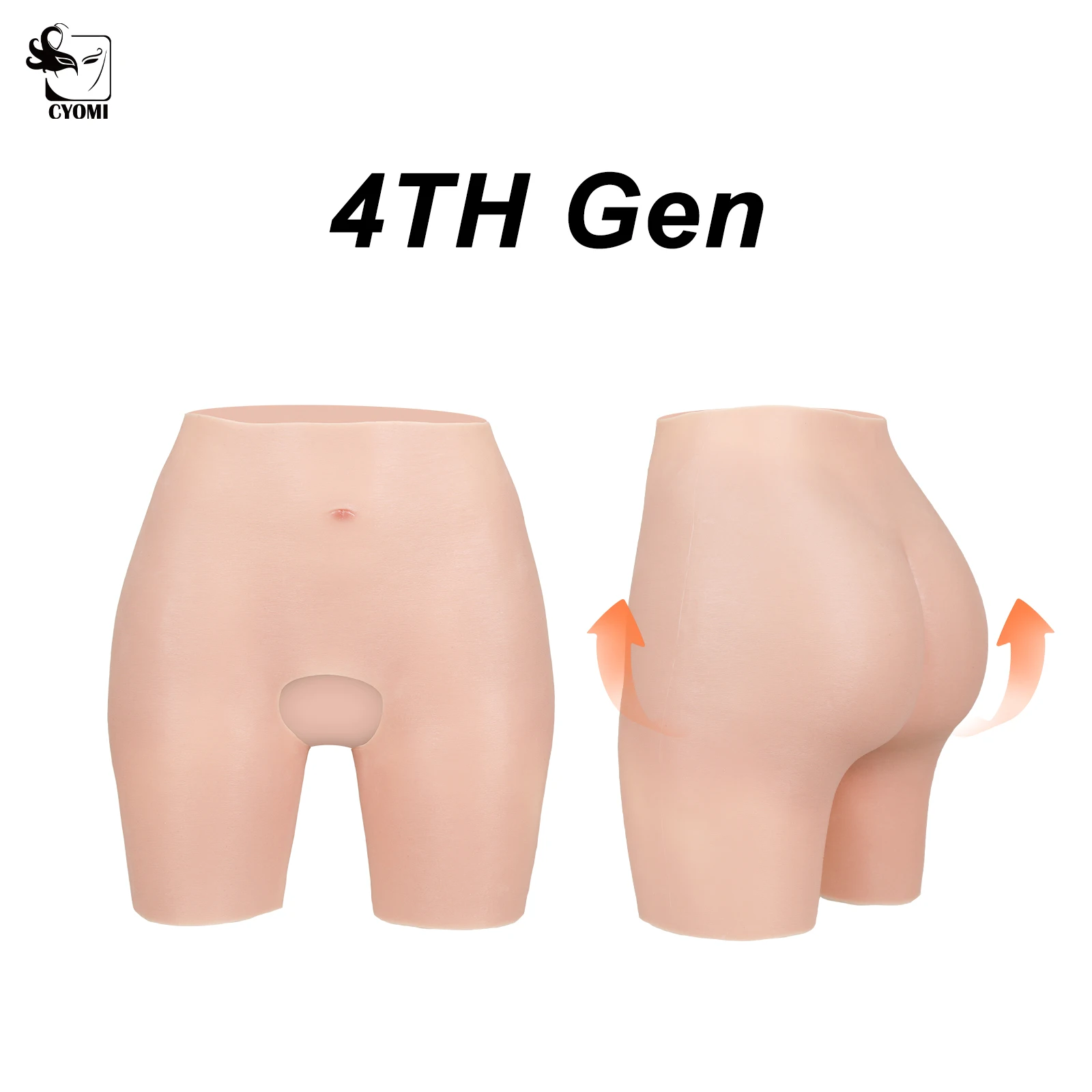 CYOMI Silicone Fake Vagina Panty Shaping Enhancer Hip Lift Pants Underwear Boxers Cosplay Costumes for Crossdressers Transgender