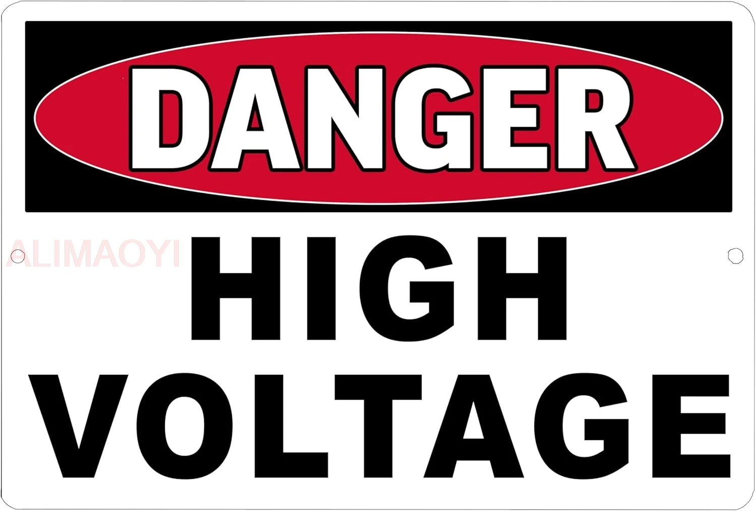 Danger High Voltage Metal Tin Sign Business Retail Store Home Large Restaurant Bar Office Hotel ALIMAO