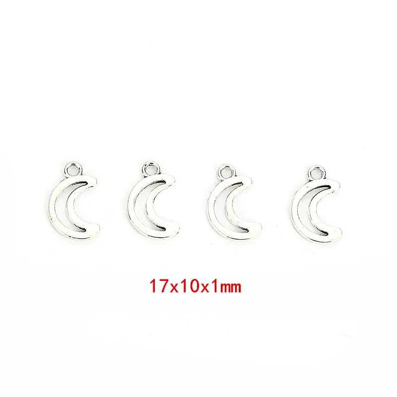 100pieces (moon) vintage zinc alloy charm metal pendant DIY jewelry discovery making accessories 1495