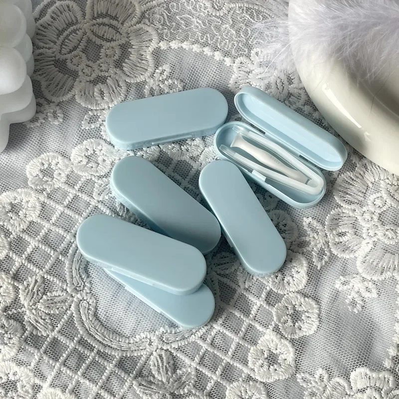 Candy Color Contact Lens Case Kit Portable Eye Care Tool Set for Men and Women with Tweezers and Suction Stick - Image 4