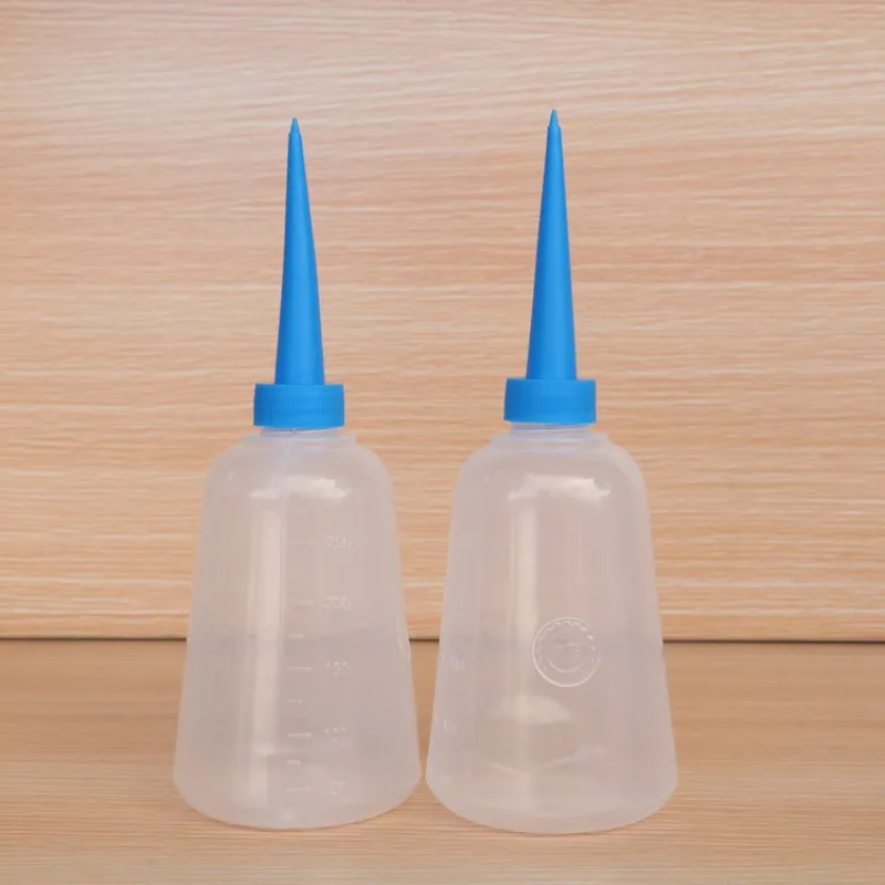 

Industrial glue bottle glue water bottle 250ML pointed blue spout bottle glue pot pointed small oil pot