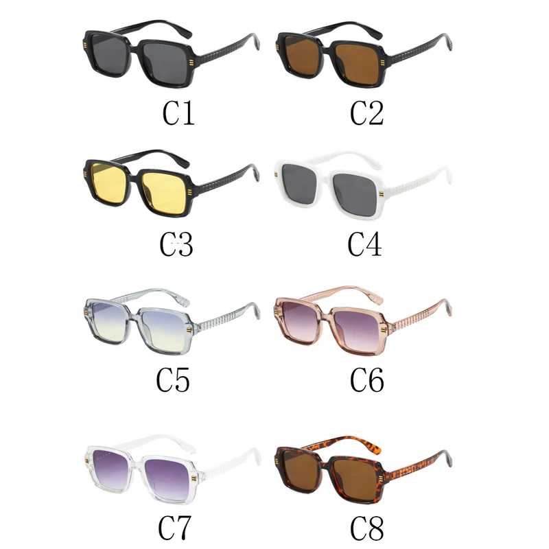 الرجعية بسيطة مربع النظارات الشمسية النساء الرجال الأزياء الفاخرة نظارات تخفيف السفر نظارات شمسية سيدة رجل UV400 نظارات واقية