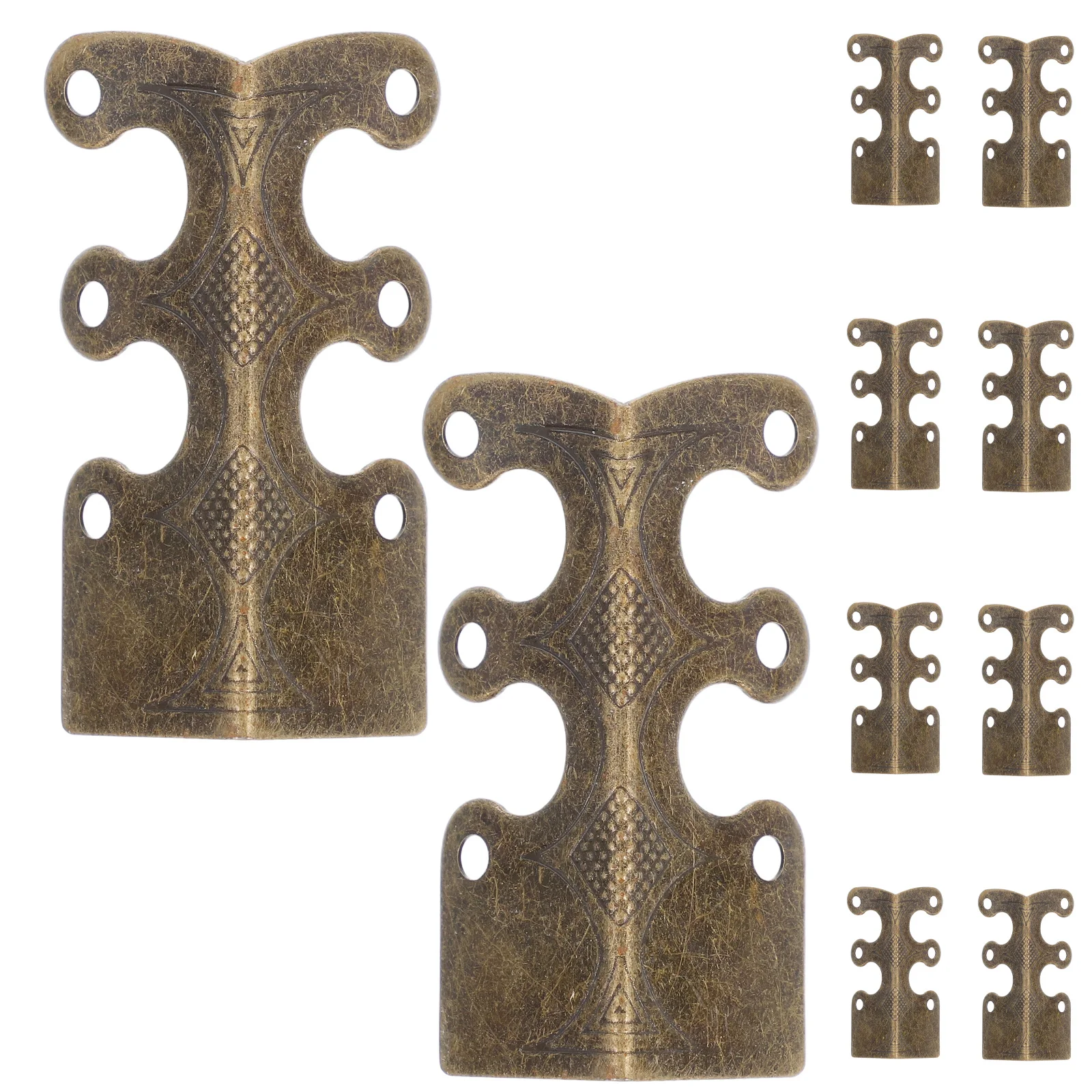 

1Set Vintage Style Metal Corner Protectors Protective Decorative for Furniture Baseboards Walls Easy Installation No Tools