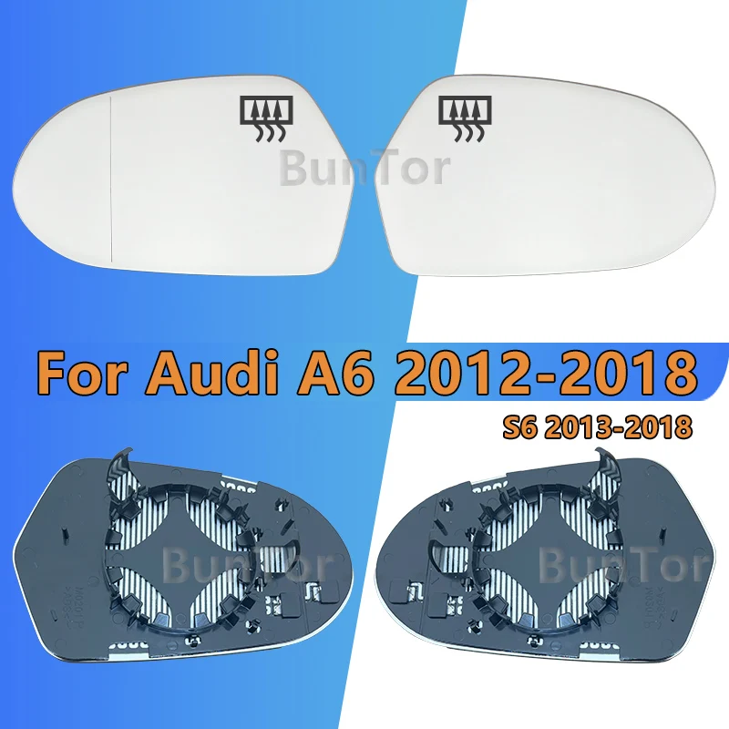 For Audi A6 C7 2012-2018  Left&Right Rearview Mirror/Car Parts/ RS6 2013-2018 Side Wing Mirror Glass/ 4G0857535 4G0857535B